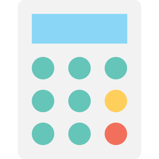 rekenmachine Flat Color Flat icoon
