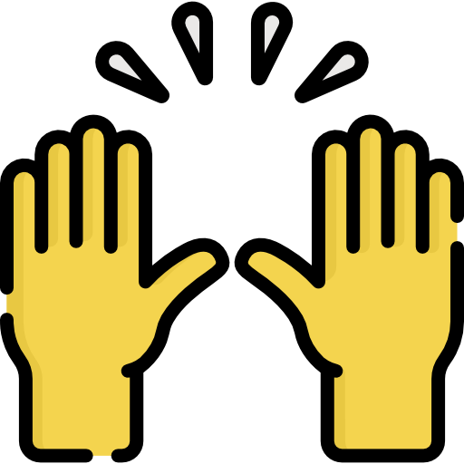手を上げる Special Lineal color icon