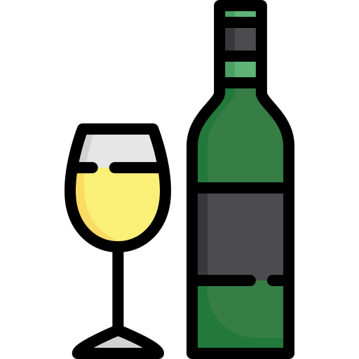 butelka wina Generic Outline Color ikona