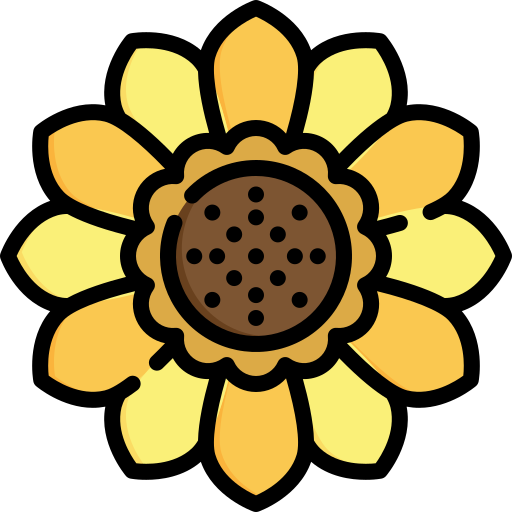 Sunflowers Generic Outline Color icon