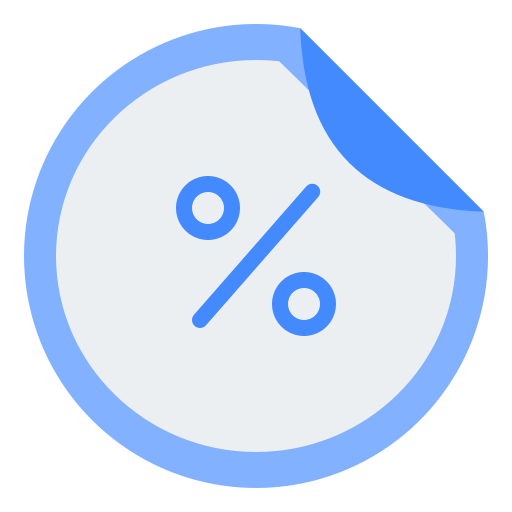 percentage Generic Blue icoon