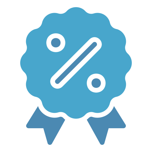 insignia de descuento Generic Blue icono
