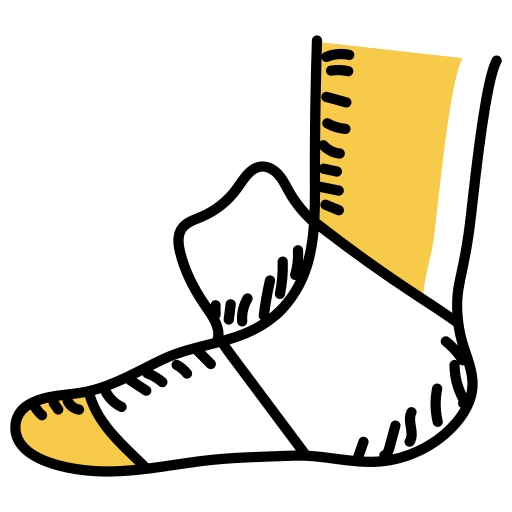 Plastered foot Generic Hand Drawn Color icon