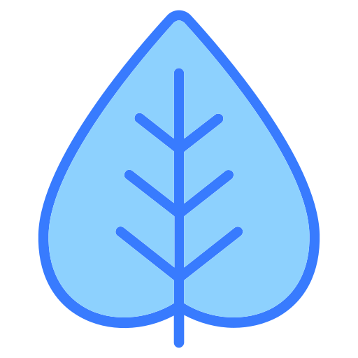 folha de árvore Generic Blue Ícone