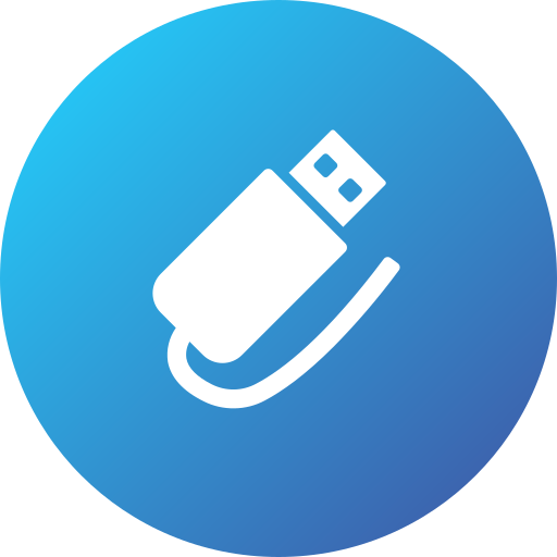 dysk usb Generic Flat Gradient ikona