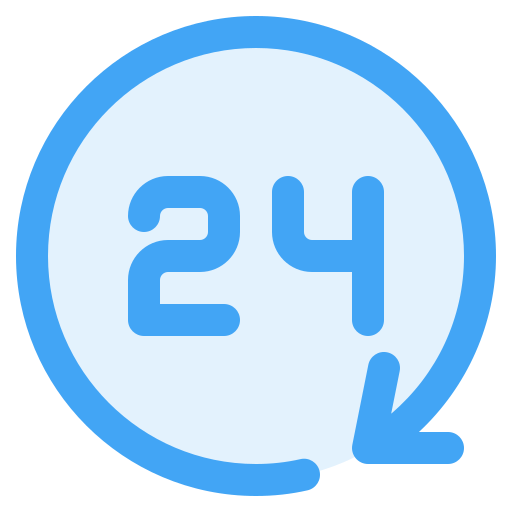 24 stunden Generic Blue icon