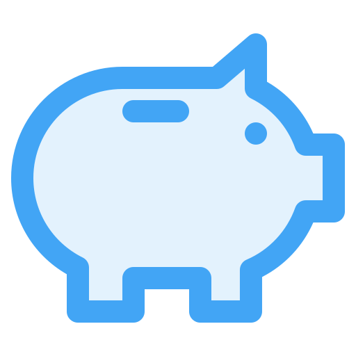 Piggy bank Generic Blue icon