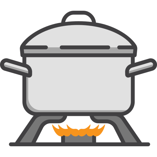 Pot on fire Generic Outline Color icon