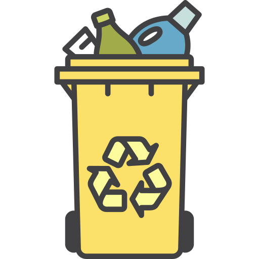 Plastic bin Generic Outline Color icon