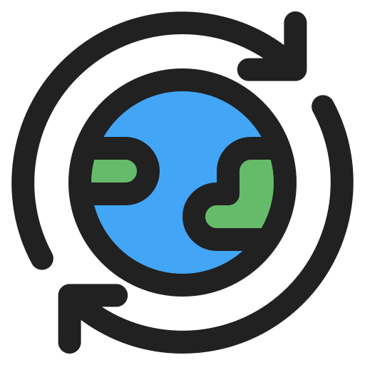 Earth cycles Generic Outline Color icon