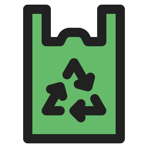 Recycle bag Generic Outline Color icon