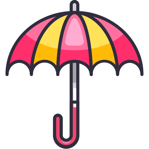 Umbrella Generic Outline Color icon