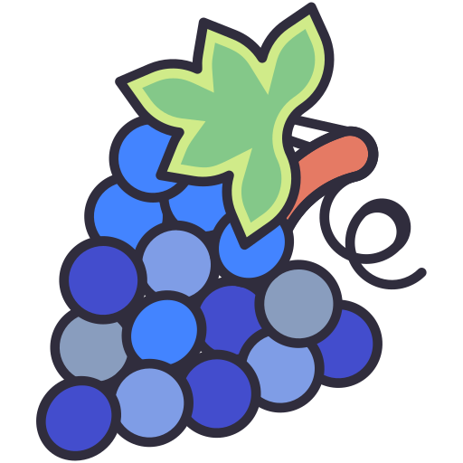 Grapes Generic Outline Color icon