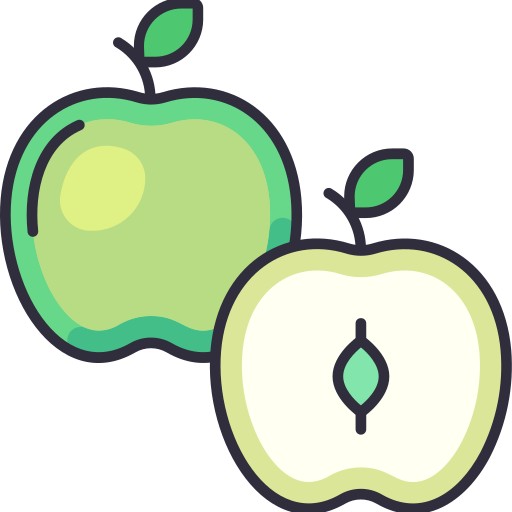 mela verde Generic Outline Color icona