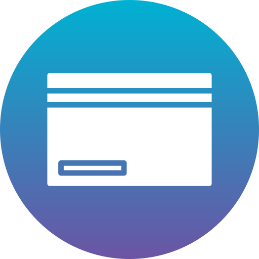 karta kredytowa Generic Flat Gradient ikona