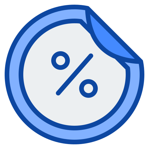 porcentaje Generic Blue icono