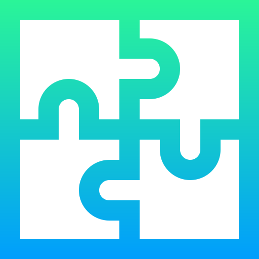 Puzzle Super Basic Straight Gradient icon