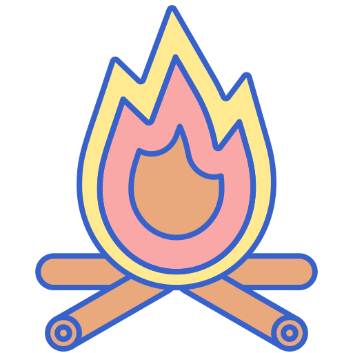 lagerfeuer Flaticons Lineal Color icon