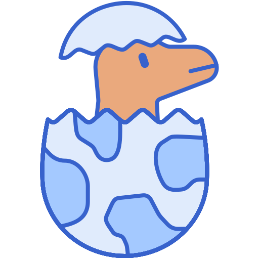 공룡알 Flaticons Lineal Color icon