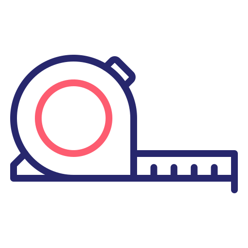 Measure tape Generic Outline Color icon