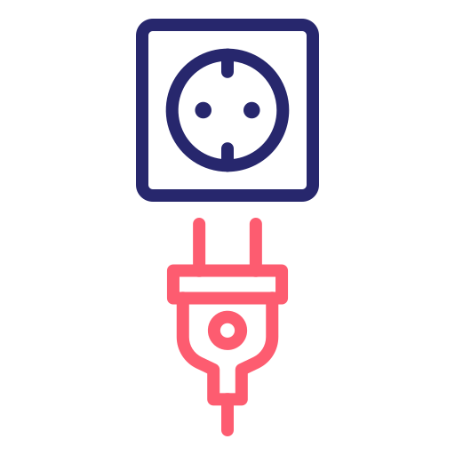 Plug and socket Generic Outline Color icon