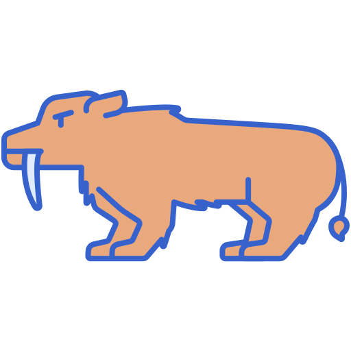 Saber tooth Flaticons Lineal Color icon