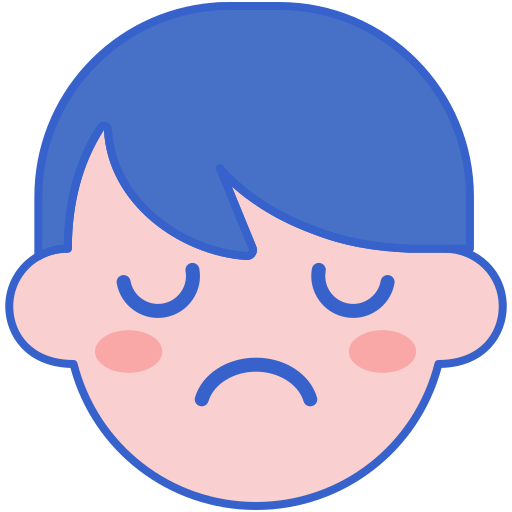 cara triste Flaticons Lineal Color icono