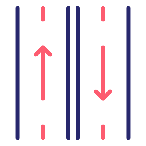 Two way street Generic Outline Color icon