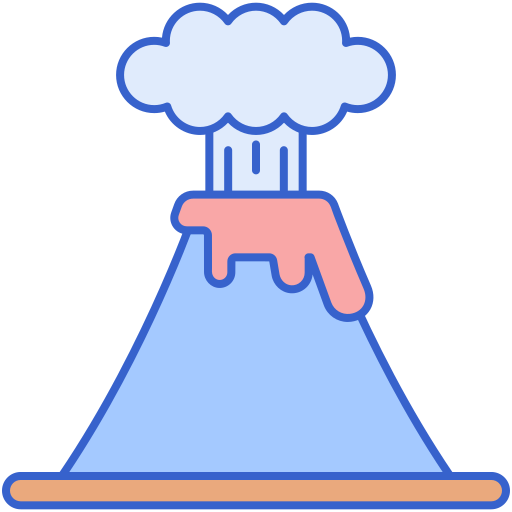 Volcano Flaticons Lineal Color icon