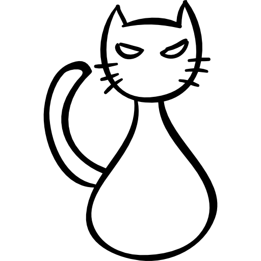 esquema de gato  icono
