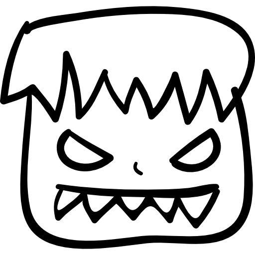 halloweenowa brzydka twarz potwora  ikona