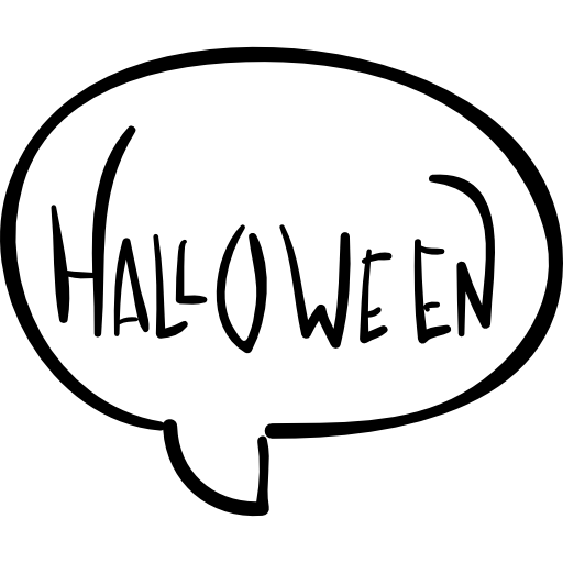 spraakballon voor halloween-chat  icoon