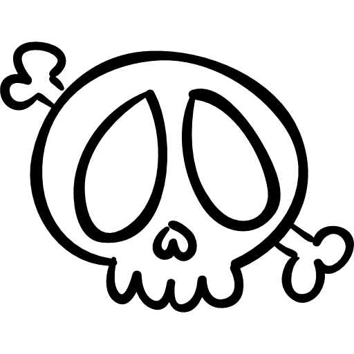 Skull bone outline  icon