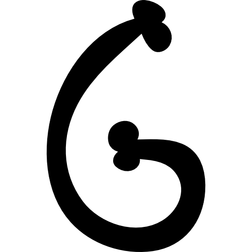 letra g da tipografia de curva de osso preenchido  Ícone