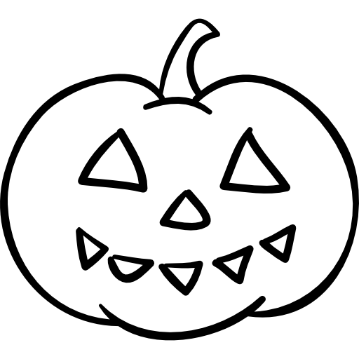 halloween typische pompoen hoofdglimlach  icoon