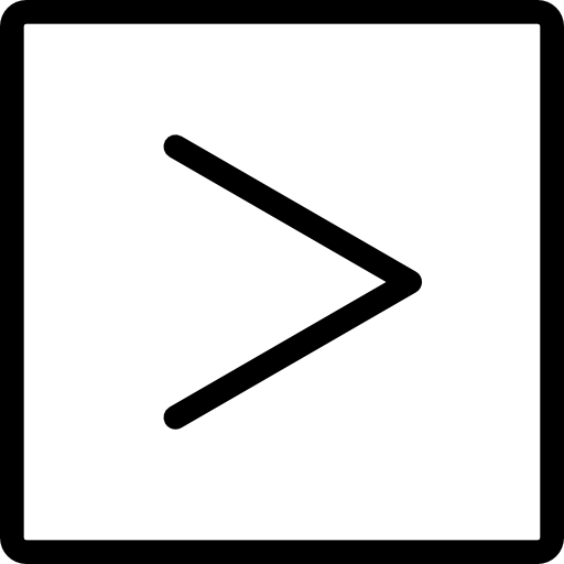 zarys prawego kwadratowego przycisku  ikona