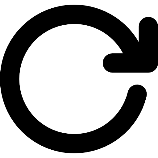flecha circular en sentido horario  icono