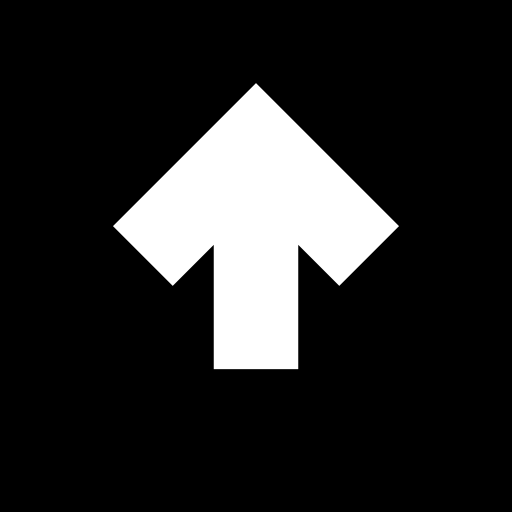 채워진 사각형 버튼의 위쪽 화살표  icon