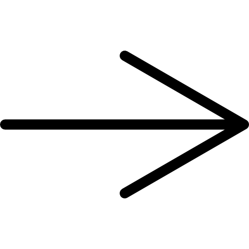 flecha recta derecha delgada  icono