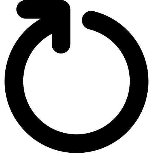 flecha giratoria circular en sentido horario  icono