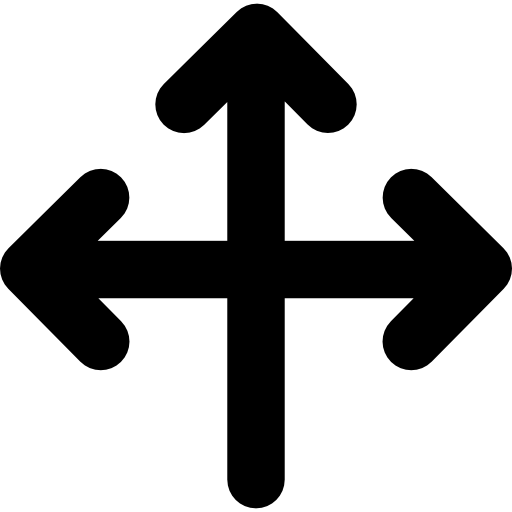 grupo de flechas apuntando a tres direcciones  icono