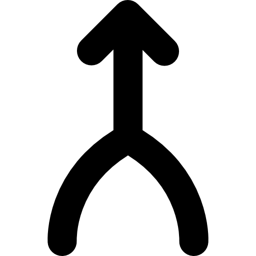 fusione di frecce su in una  icona