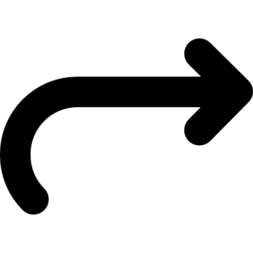 Right curved arrow  icon