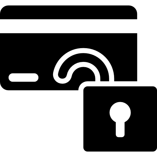 sécurité déverrouillée de la transaction de crédit  Icône