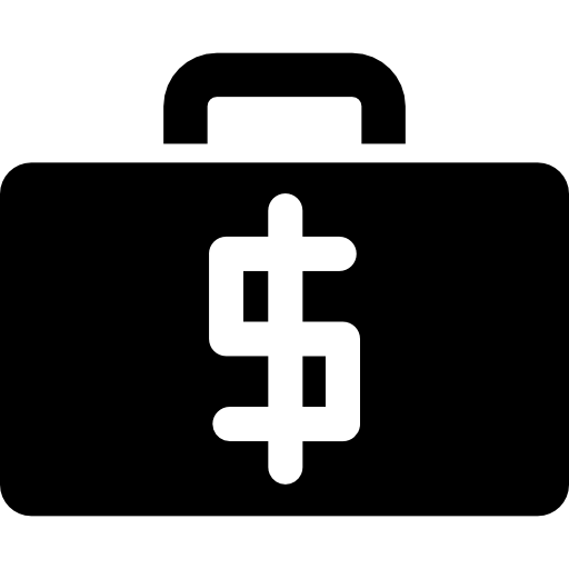 dollar koffer voor zaken  icoon