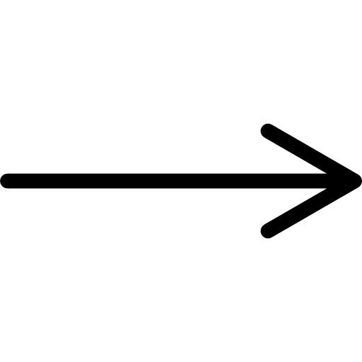 flecha derecha de línea recta delgada  icono