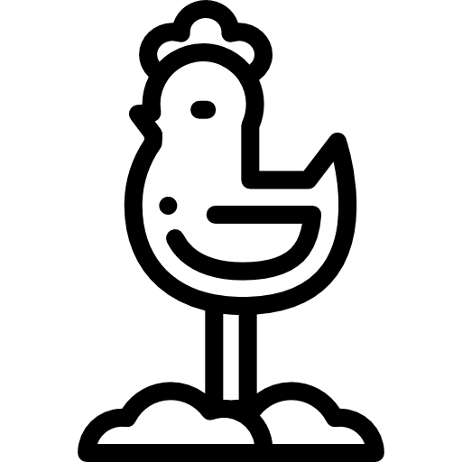 鶏 Detailed Rounded Lineal icon