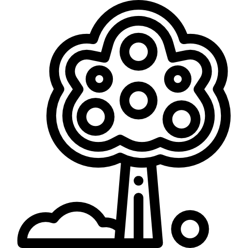 木 Detailed Rounded Lineal icon