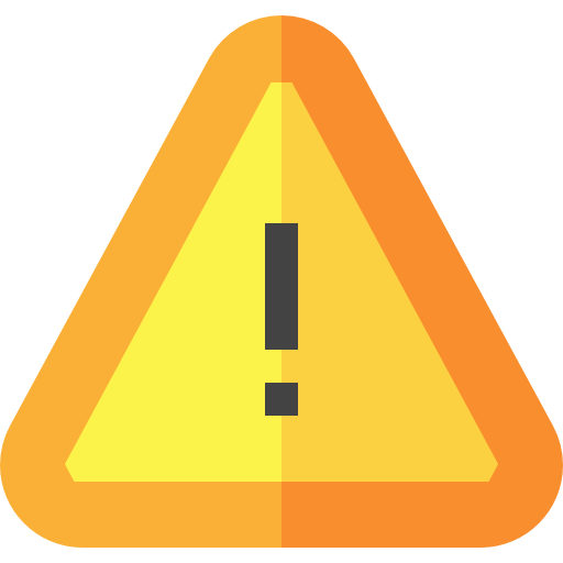 Warning Basic Straight Flat icon