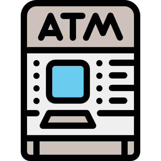 atm Detailed Rounded Lineal color icona